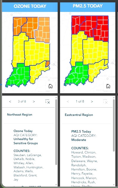 IDEM Forecasts Air Quality Action Day Thursday In Three Regions